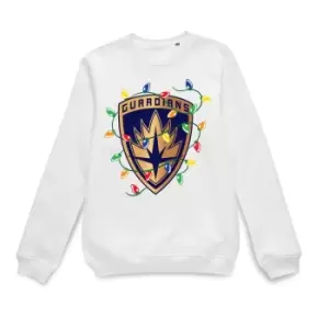 image of Marvel Festive Crest Christmas Jumper - White - S