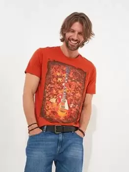 Image of Joe Browns Autumn Tunes T-Shirt - Dark Orange, Dark Orange Size M Men