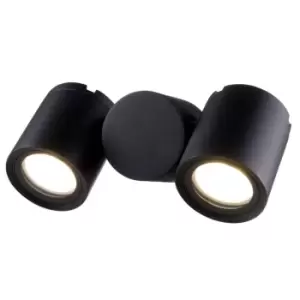 Wall Street Wall Lamp Black, 2 Light IP54, GU10