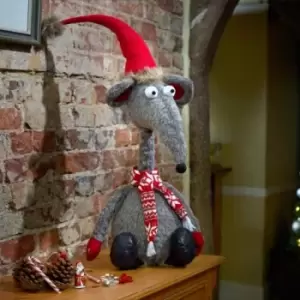 Image of Marco Paul - Christmas Rat Decoration Collectable Xmas Rodent Ornament Festive - 84cm