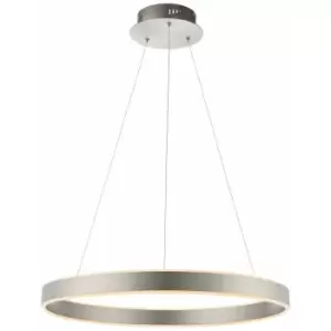 image of Ceiling Pendant Light Matt Nickel & Frosted Acrylic 43W LED Bulb Included