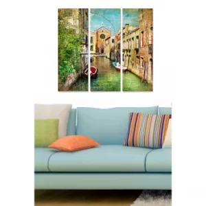Image of MDF12810122 Multicolor Decorative MDF Painting (3 Pieces)