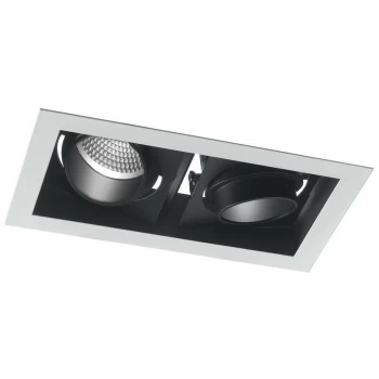 Image of Fan Europe Lighting - Fan Europe APOLLO LED 2 Light Recessed Adjustable Downlight Black 4800lm 3000K 35.5x18.8x12cm