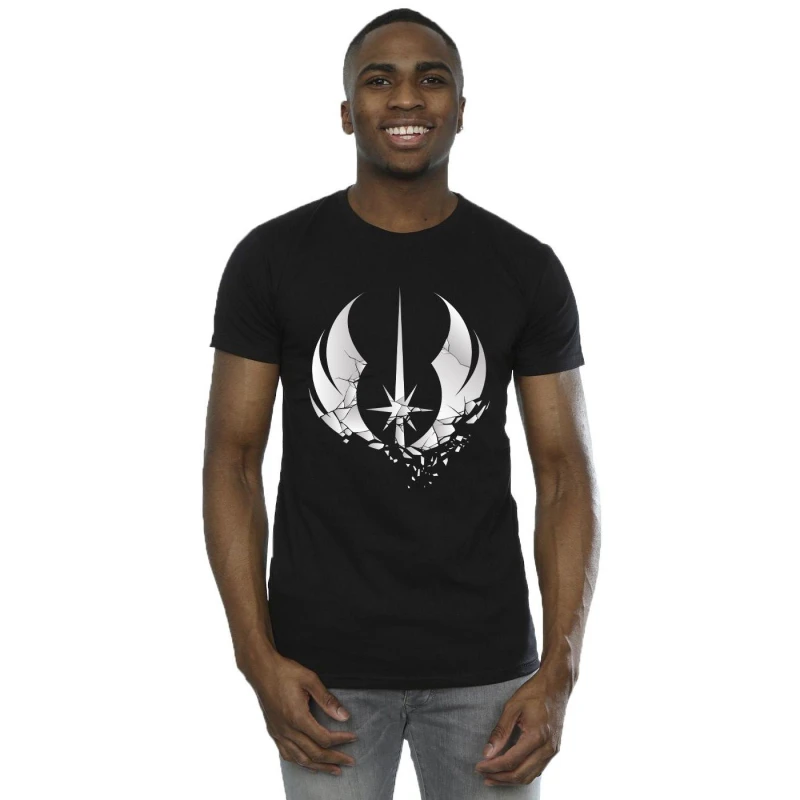 Image of Star Wars Star Wars Men Obi-Wan Kenobi Order Fractured T-Shirt in Black Size: Small Black S Male 5059934439412