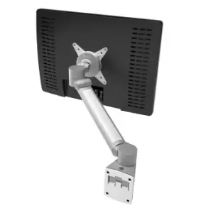 image of Dataflex VIEWLITE PLUS monitor arm, for wall mounting, silver/white