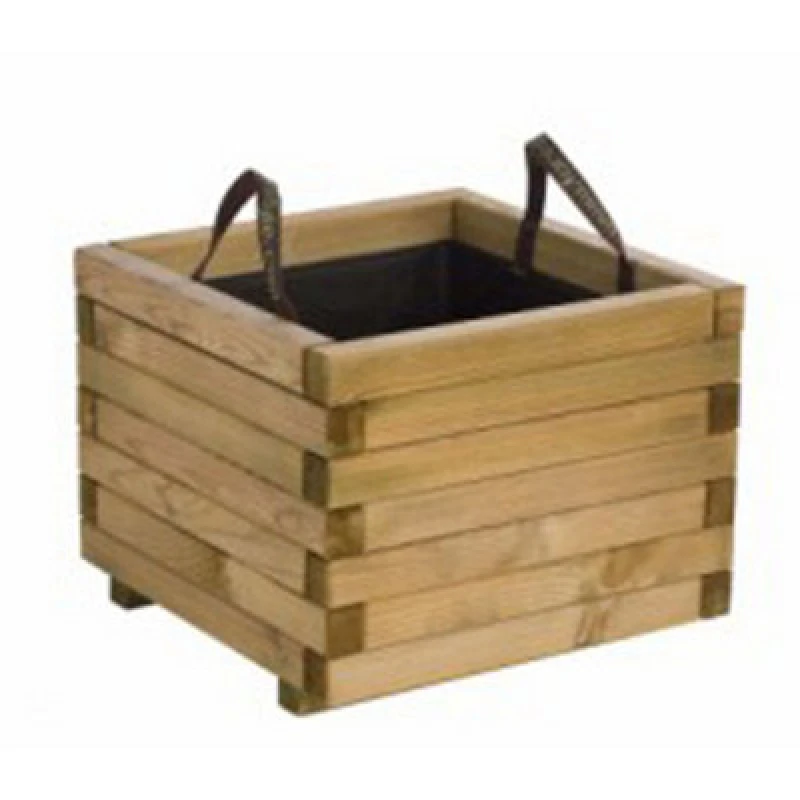 Image of Cerland Baroque Outdoor Square Wooden Planter 50Cm