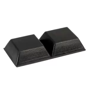 Image of R-TECH 310040 Flat Square Rubber Feet 20.5 x 20.5 x 7.6 - Black - ...