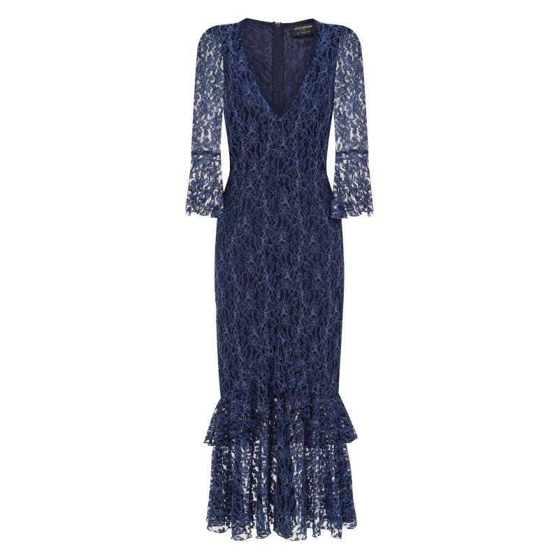 Image of Little Mistress Womens Maxi Dress Navy female 10 (S)