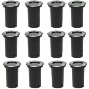 Image of Outdoor Ground Lights 12 pcs Round Vidaxl Silver