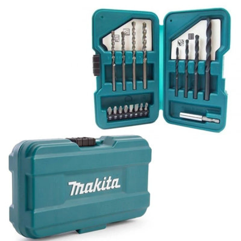 Image of Makita D-45858 17 Piece Drill And Screwdriver Bit Set Masonary Wood Metal Drills