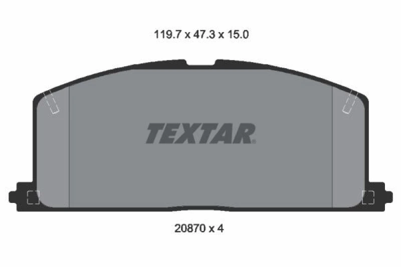 Image of Brake pad set TEXTAR 2087001