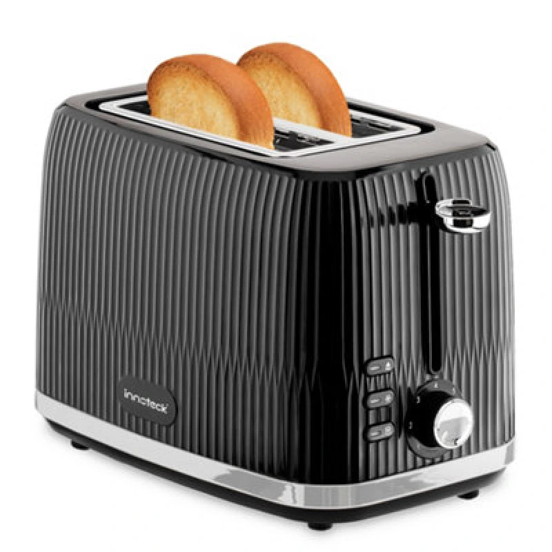 Image of Innoteck Kitchen Pro 2 Slice Toaster With 7 Browning Controls And Stainless Steel Mechanism - Black