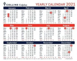 Image of Collins Colplan CDS1 A4 2021 Yearly Planner
