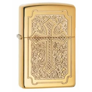 Image of Zippo Crucifix Armor High Polish Brass
