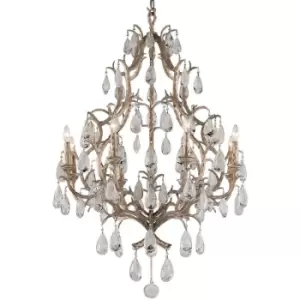 image of Amadeus 8 Light Chandelier Vienna Bronze, Glass