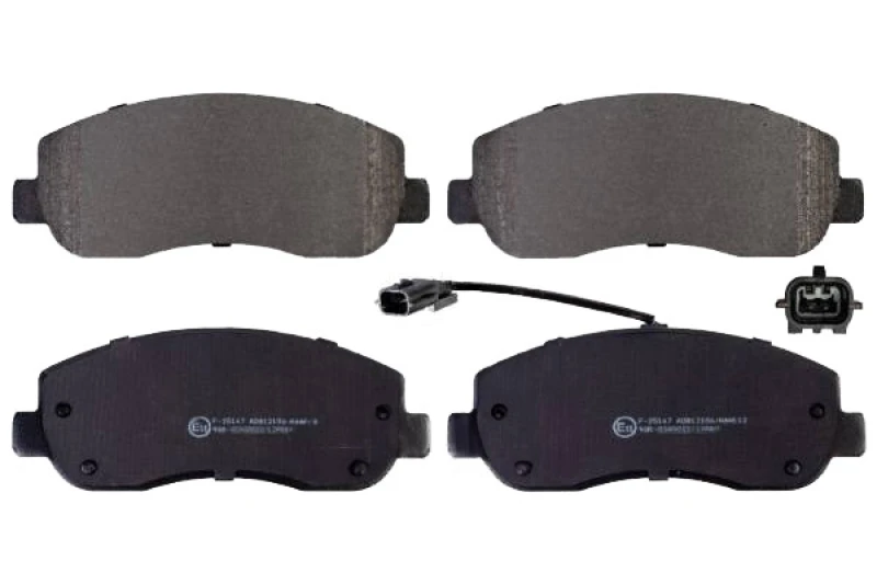 Image of Blue PRINT ADN142156 Brake pad set Front Axle, incl. wear warning contact Brake Pad Set,disc brake (402)