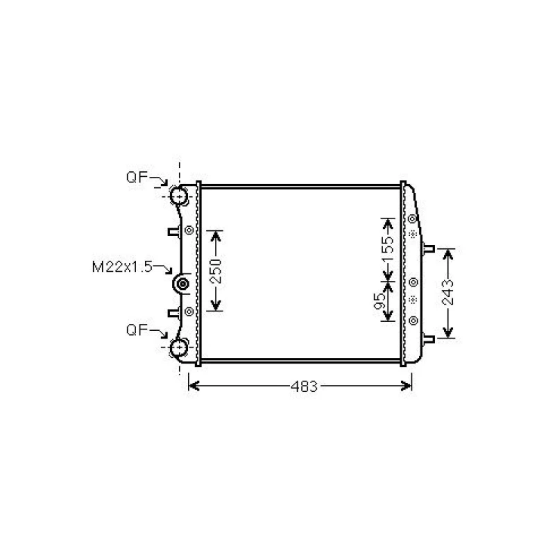 Image of Engine radiator DIEDERICHS DCM3562