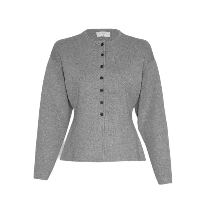 Image of moss copenhagen Womens cardigan Moss Copenhagen Mirielle Hasle Gris Female S/M