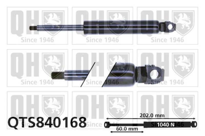 Image of QUINTON HAZELL Bonnet strut QUINTON HAZELL QTS840168