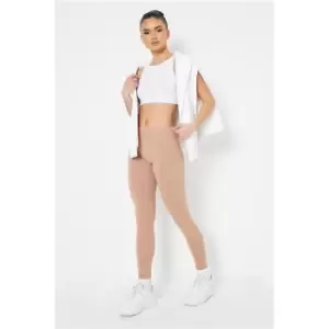 Image of I Saw It First Camel High Waisted Basic Leggings - Brown