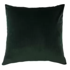 Image of Aurora Ribbed Velvet Cushion EmeraldGreen, EmeraldGreen / 45 x 45cm / Cover Only