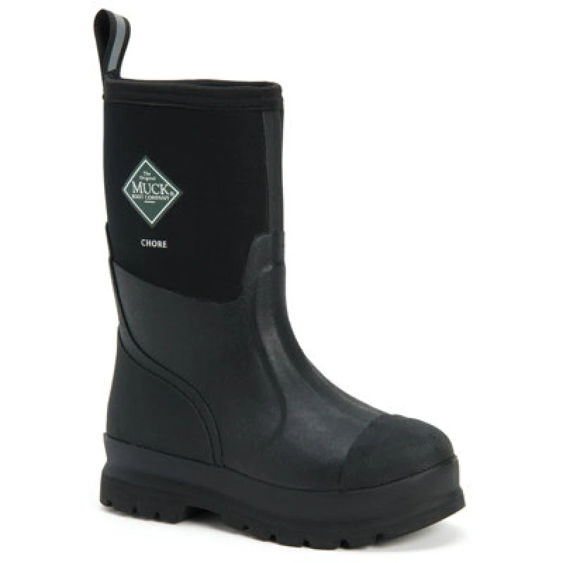 Image of Muck Boots Mens Womens Chore Classic Mid Neoprene Wellington Boots Wellies - UK 7 Black unisex GDE2486BLK7