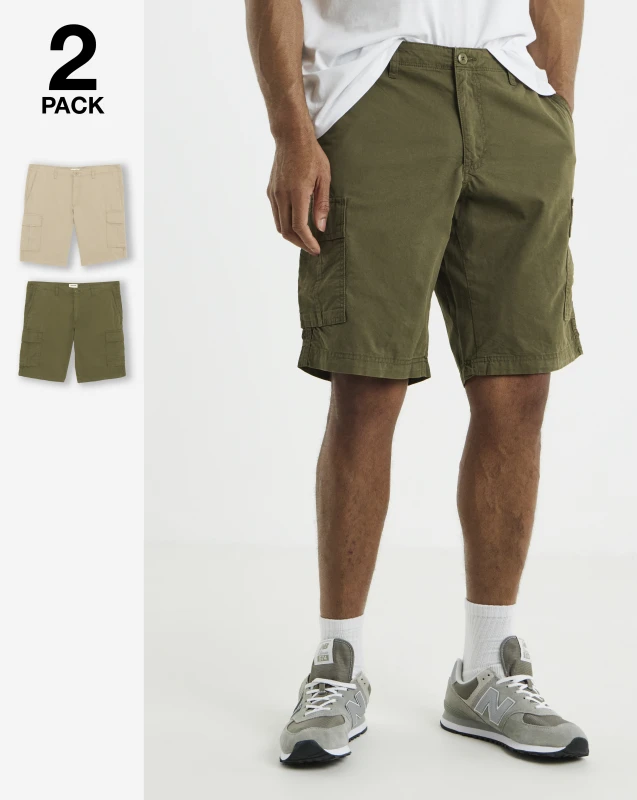 Image of jack & jones Jack & Jones Cole Matty Cargo Shorts Khaki/Stone - JACK & JONES - Size: 42 Khaki/Stone Male 42 JK62205