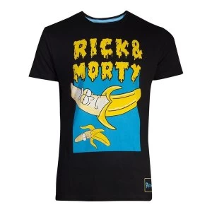 Image of Rick And Morty - Low Hanging Fruit Mens Large T-Shirt - Black