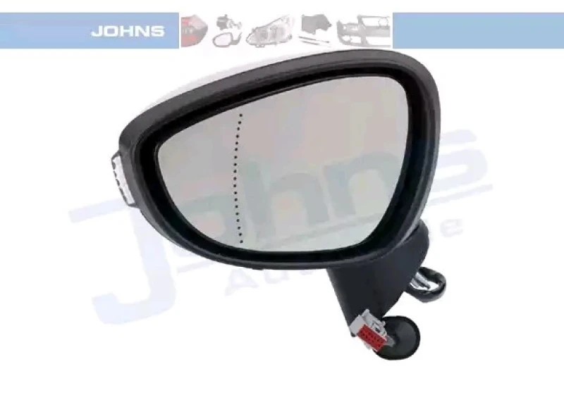 Image of JOHNS 32 03 37-61 Wing mirror Left, Heatable Outside Mirror (50)