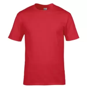 Gildan Mens Premium Cotton Ring Spun Short Sleeve T-Shirt (XL) (Red)