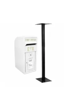 White Royal Mail Post Box with Stand