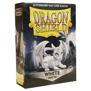 Image of Dragon Shield Matte - White 60 Sleeves - 10 Packs