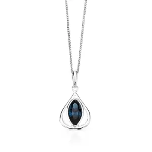 Image of Theia Iris Silver Montana Crystal Teardrop Necklace