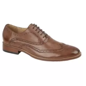 Image of Goor Childrens Boys Brogued Wing Tip Smart Shoe (1 Childs UK) (Brown)