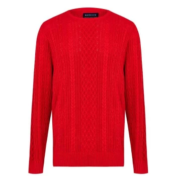 Image of Howick Crosby Cable Knit Sweater - Burnt Orange