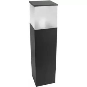 image of Cubik bollard, 60cm, aluminum and polycarbonate, urban gray