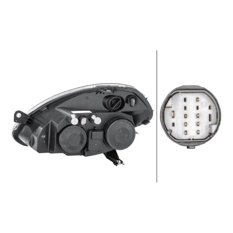 Image of HELLA 1EB 270 521-441 Headlights H3, Right, without bulbs, Halogen Headlight (259)