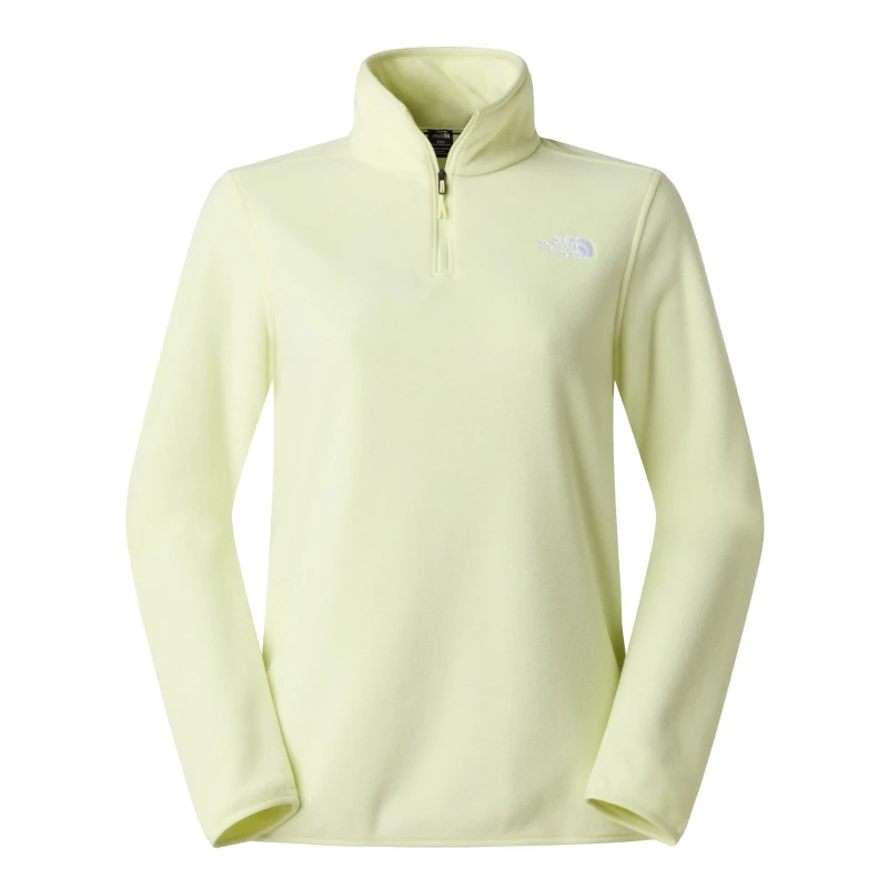 Image of The North Face 100 Glacier 1/4 Zip Fleece Womens Lemon Mist female 8 (XS)