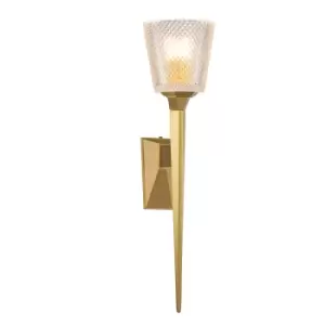 Image of Verity Wall Lamp Brushed Brass, IP44