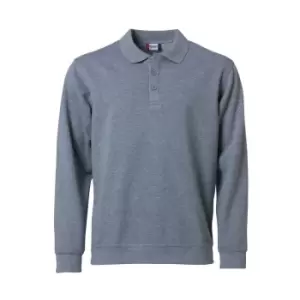 Image of Clique Unisex Adult Melange Polo Sweatshirt (M) (Grey)