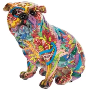 Image of Groovy Art Bulldog Sitting Small