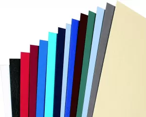 Image of Original GBC LeatherGrain A4 Report Covers Front PVC Clear and Back White 2 x Pack of 25 Binding Covers