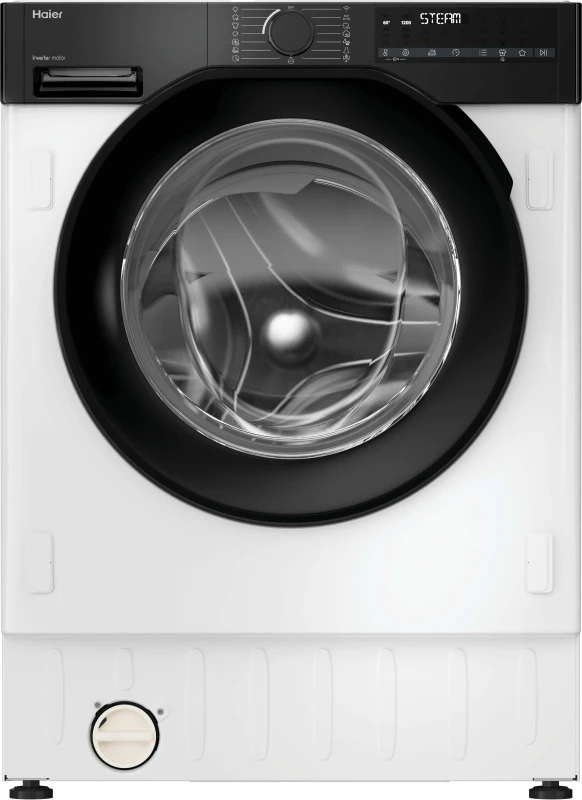 Image of Haier BHA6S69M6DB9J-80 Integrated 9KG WiFi Connected Washing Machine with 1600 rpm - White / Black - A Rated