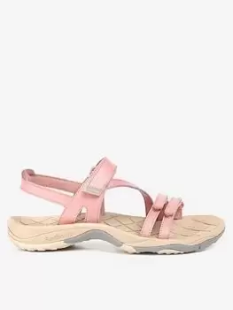 Image of Barbour Barbour Kenmore Leather Trekker Sandals - Pink, Size 3, Women