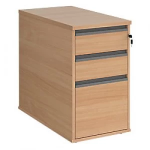 image of Dams International Desk End Pedestal with 3 Lockable Drawers Wood Contract 25 426 x 800 x 725mm Beech