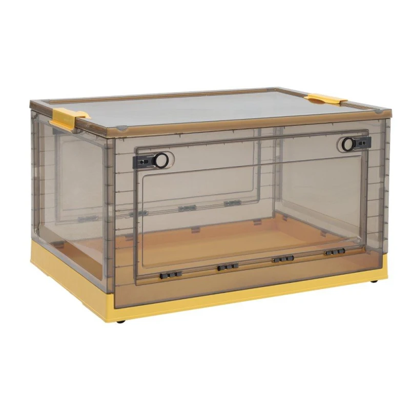 Image of LIFE IDEAS 3 Piece Folding Storage Boxes with Wheels Yellow unisex M
