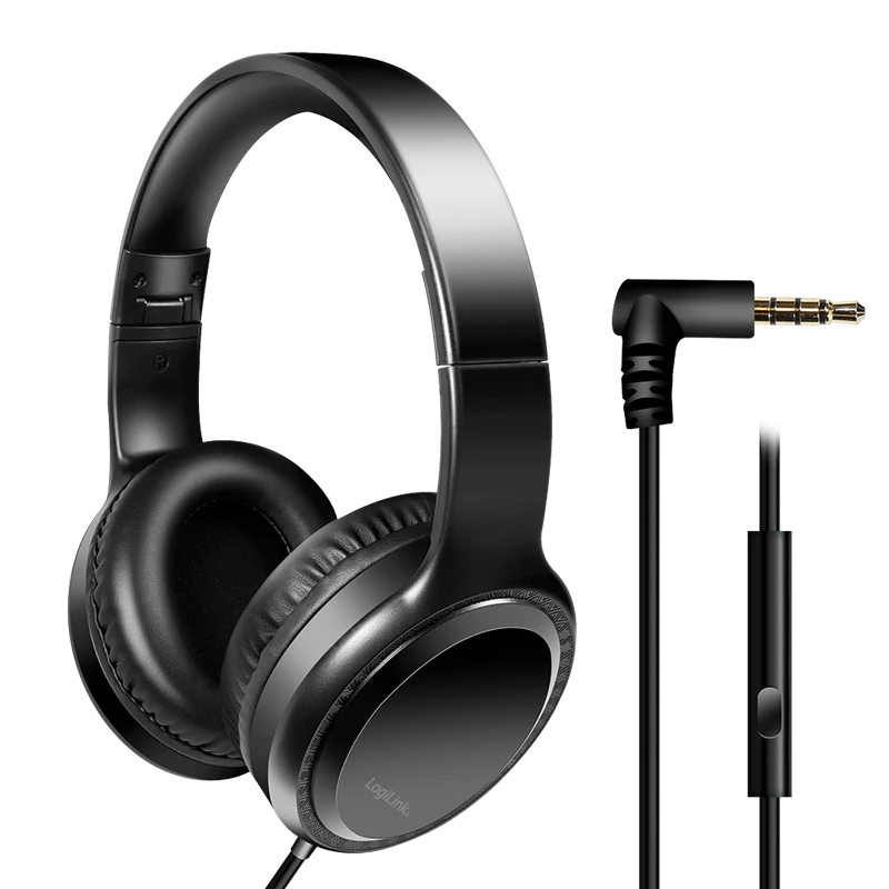 Image of LogiLink Headset Stereo. 1x 3.5mm. over ear. black