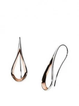 image of Skagen Kariana Rose Gold Open Teardrop Ladies Stud Earrings