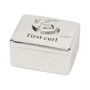 image of Bambino Silverplated First Curl Keepsake Box