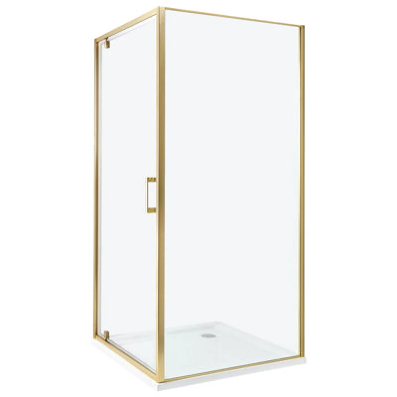 Image of Beliani Shower Enclosure Darli 900 X 900 X 1850 mm Gold